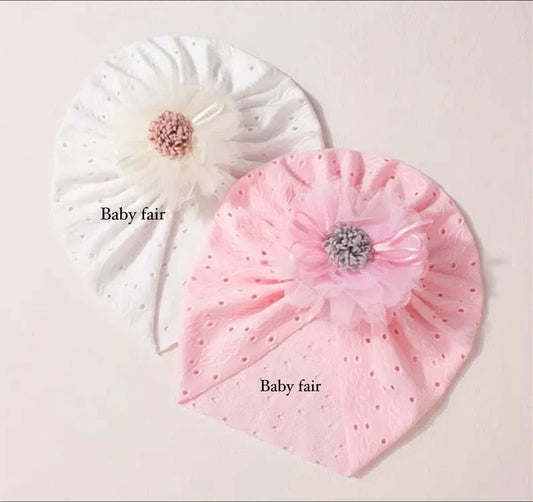 Baby Floral Eyelet Cap