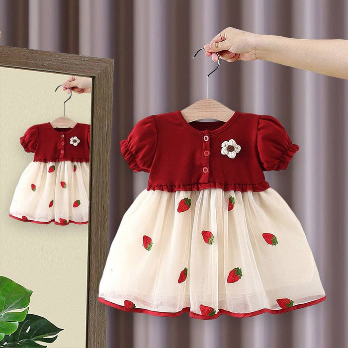 Baby Girl Strawberry Print Dress