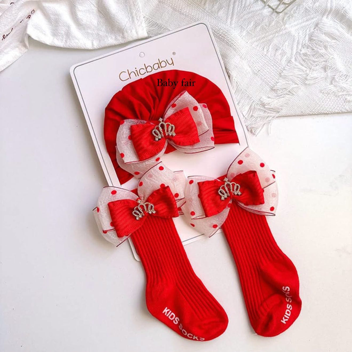 Imported Baby Headband & Socks Set
